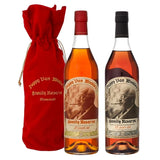 Pappy Van Winkle Family Reserve Duo featuring two 750ml bottles: Pappy Van Winkle's Family Reserve 15 Year and Pappy Van Winkle's Family Reserve 20 Year Bourbon