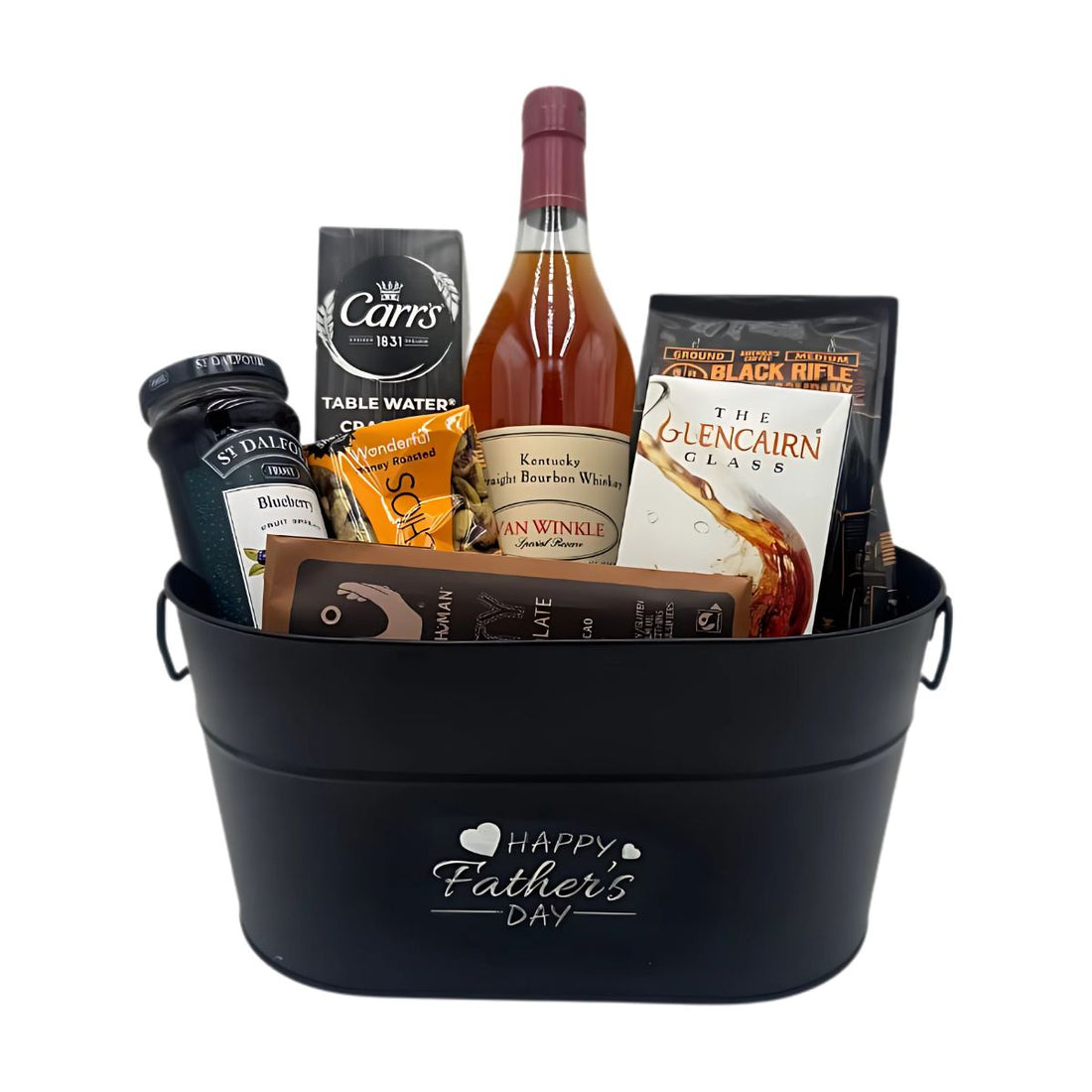 Pappy Van Winkle Special Reserve 12 Year Lot B Father’s Day Bourbon Whiskey Gift Basket (750ml + Assorted Items)