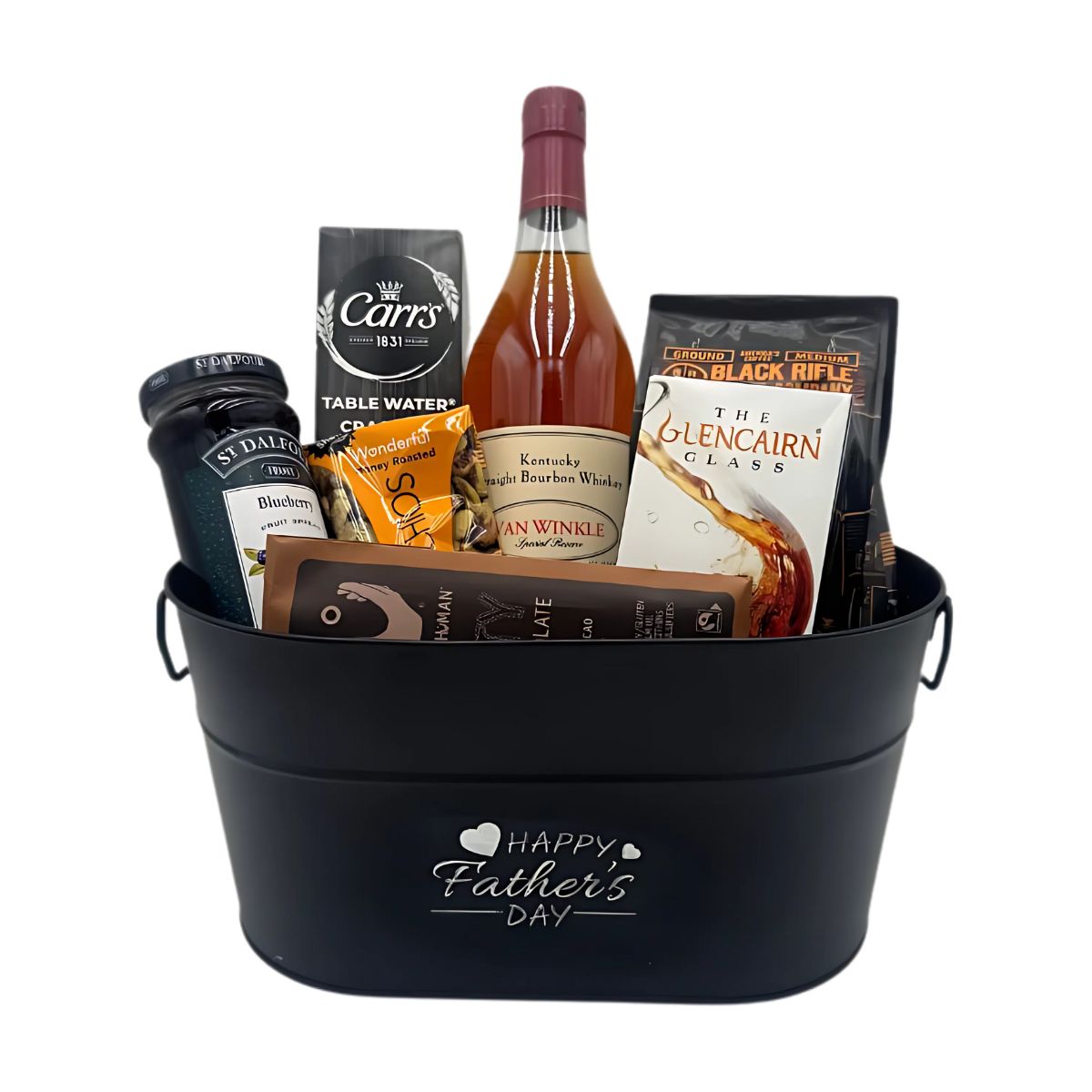 Pappy Van Winkle Special Reserve 12 Year Lot B Father’s Day Bourbon Whiskey Gift Basket (750ml + Assorted Items)