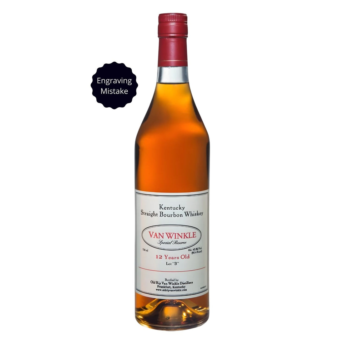 Pappy Van Winkle Special Reserve 12 Year Lot B – Engraving Mistake Bottle Deal (750ml)