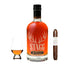 Stagg Batch Kentucky Straight Bourbon Whiskey 750ml bottle with Liga Undercrown Maduro premium cigar and Glencairn whisky glass, bourbon gift set from Buffalo Trace Distillery