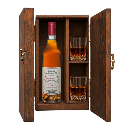 Van Winkle Special Reserve Lot B 12 Year Gift Set with Wooden Box & 2 Crystal Glasses – 750ml
