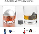 XXL Whiskey Chilling Balls - Set of 2 Stainless Steel Spheres with Freezer Tray (55mm) accessory - alternate view 2