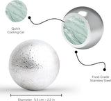 XXL Whiskey Chilling Balls - Set of 2 Stainless Steel Spheres with Freezer Tray (55mm) accessory - alternate view 3