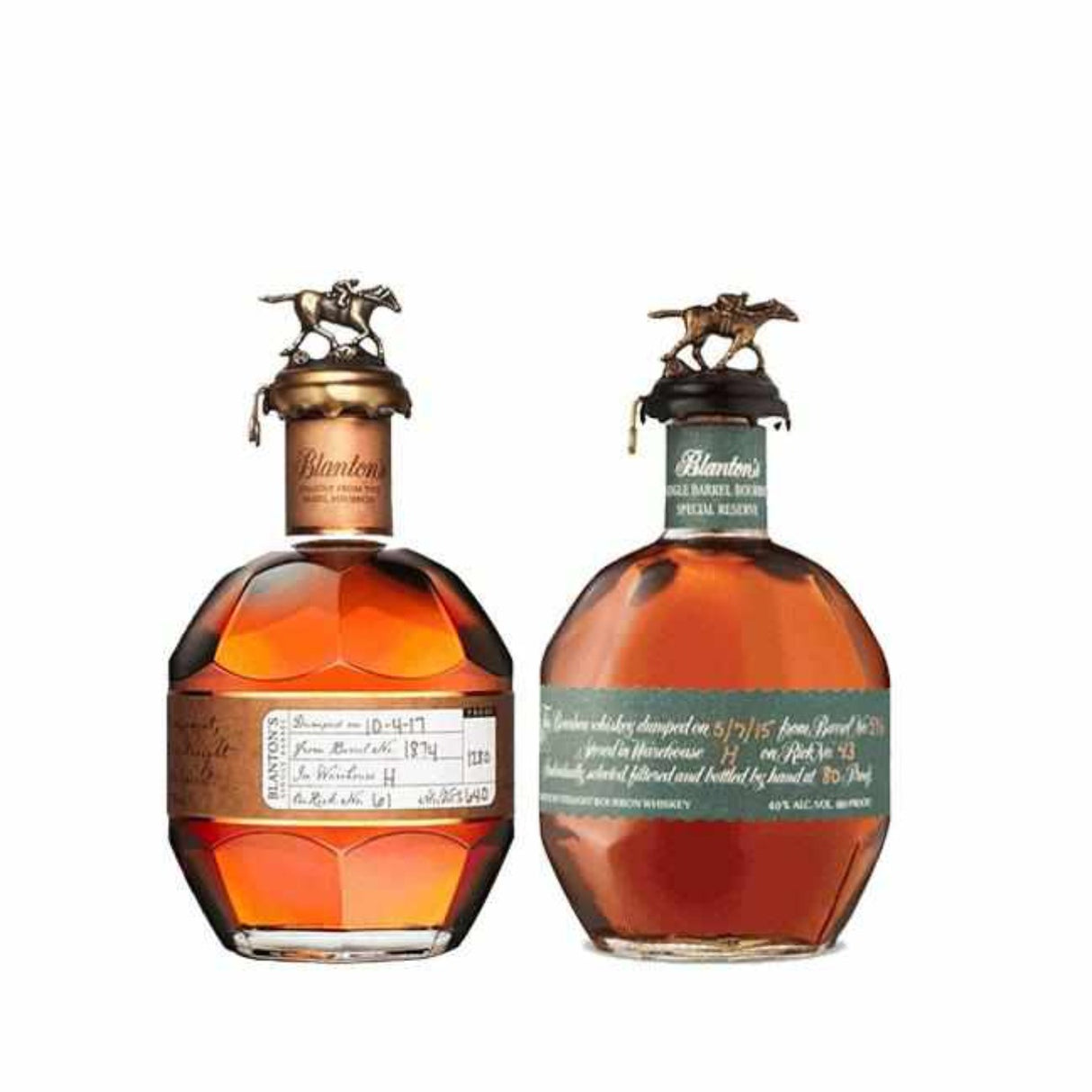 Blanton's Special Reserve Green Label & Straight From the Barrel Bourbon Bundle (2 x 700ml)
