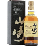 A bottle of The Yamazaki 12 Year Old Japanese Whisky, with its packaging box, displaying the product name and age.