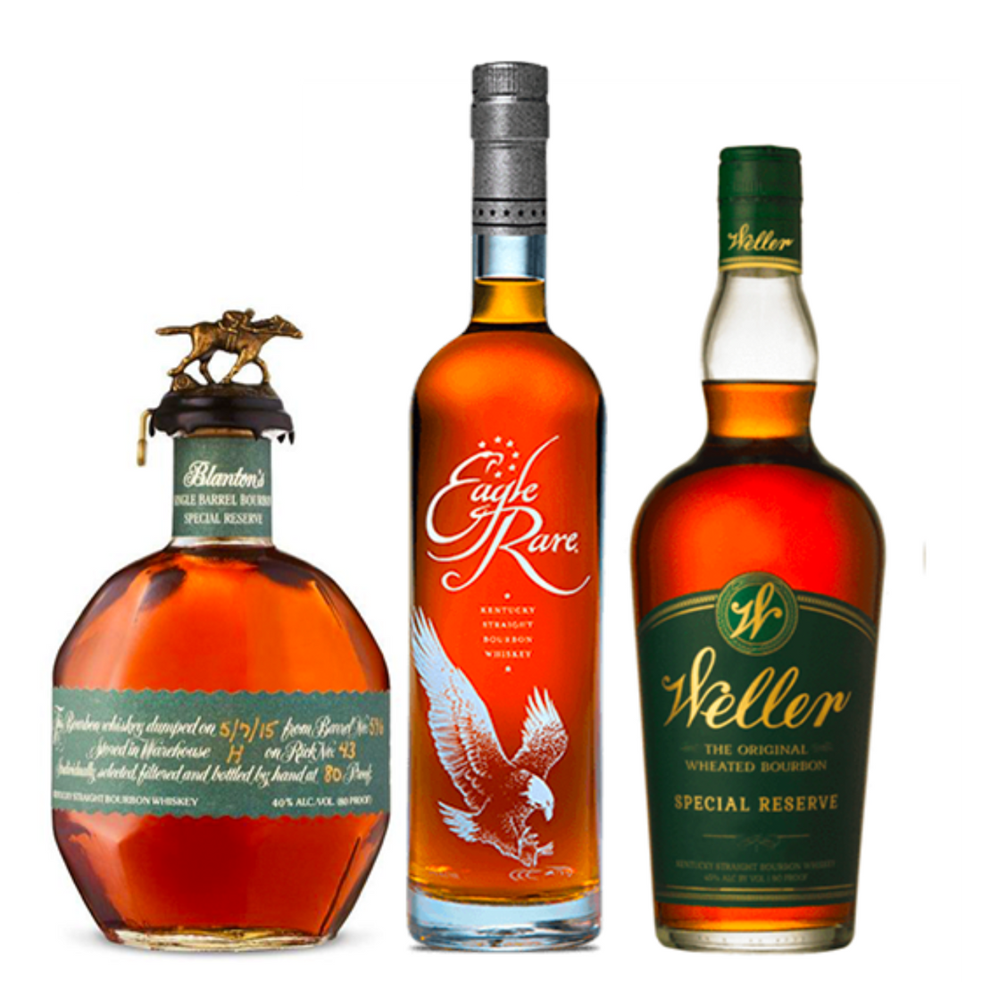 Bundle | Blantons Special Reserve + Eagle Rare 10yr + Weller Special Reserve - Top Bourbon